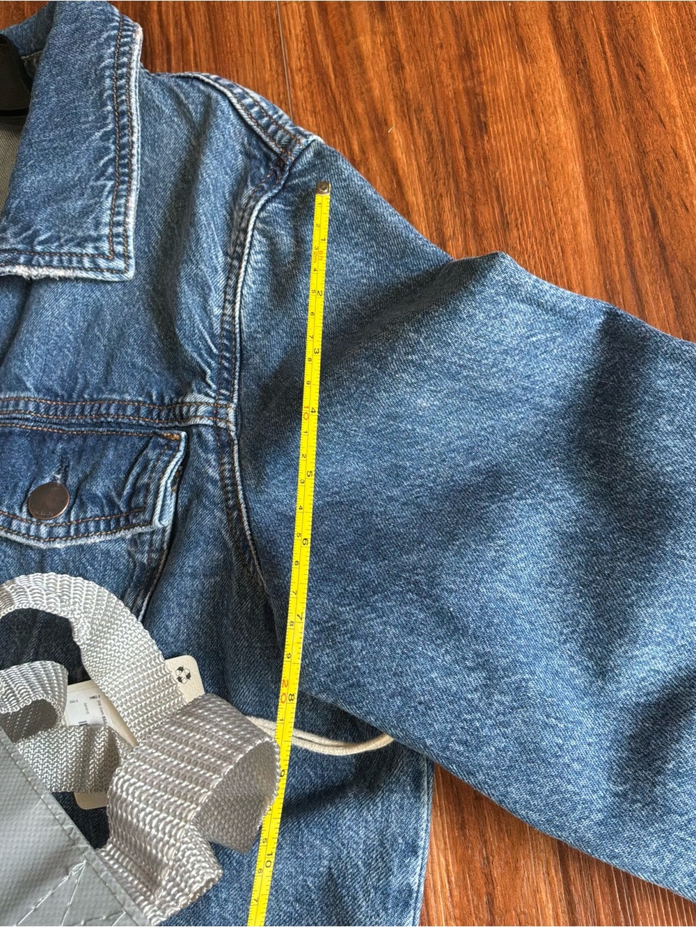 a.n.a Dark Blue Denim Long Sleeve Shirt Dress - Picture 13 of 13